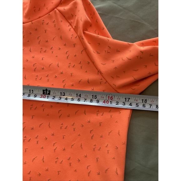 Oiselle Womens Small Long Sleeve Orange Reflective Firecracker Running Crop Top - Picture 9 of 11